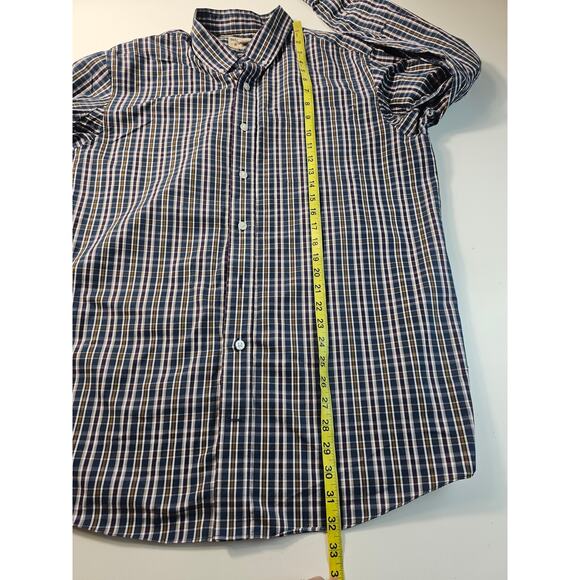 Wrinkle fighter relaxed fit long sleeve Duluth button up blue plaid LT L TALL ^ - Picture 6 of 7